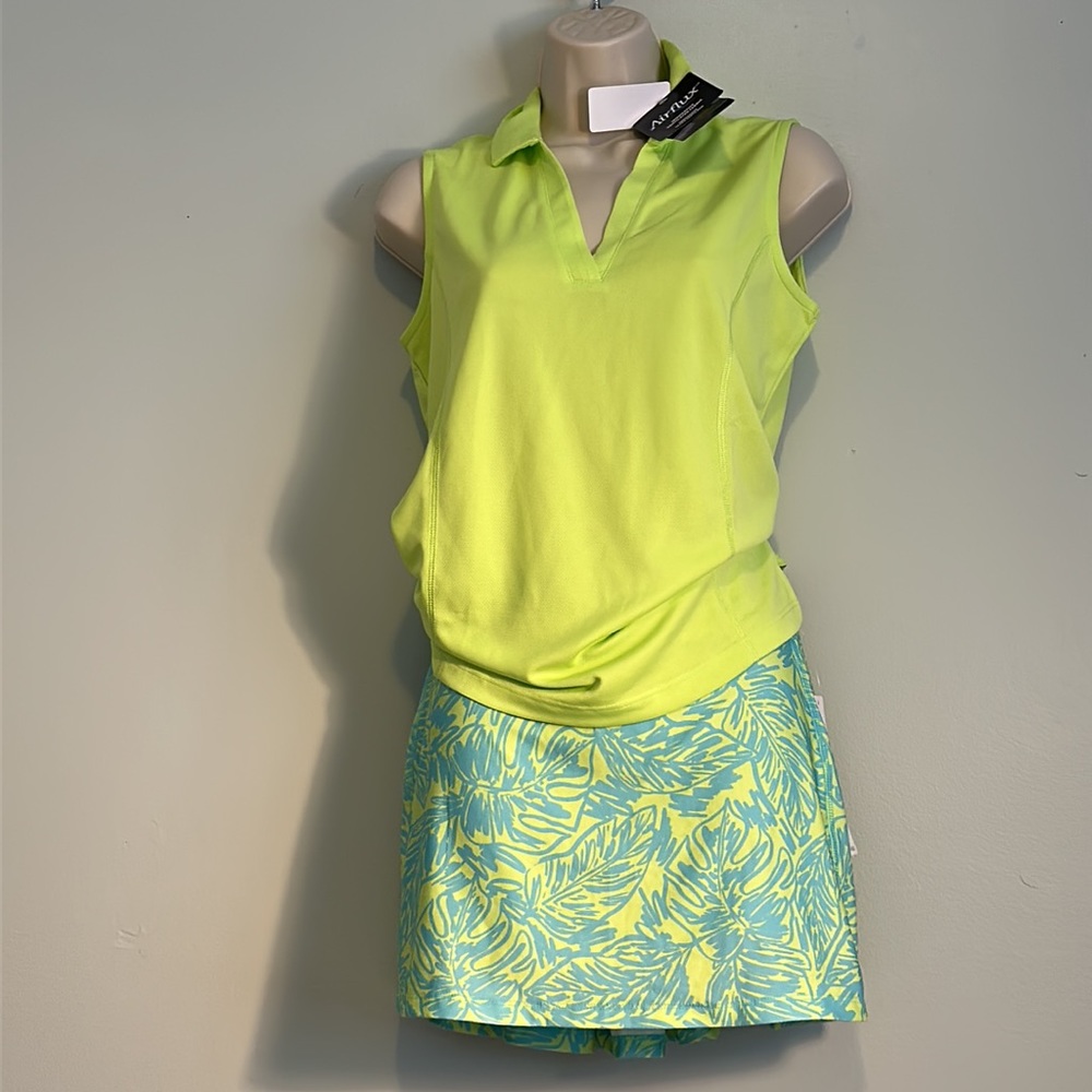 PGA Tour Small Sleeveless Golf Shirt and Nanette Lepore Play Small Golf Skort.